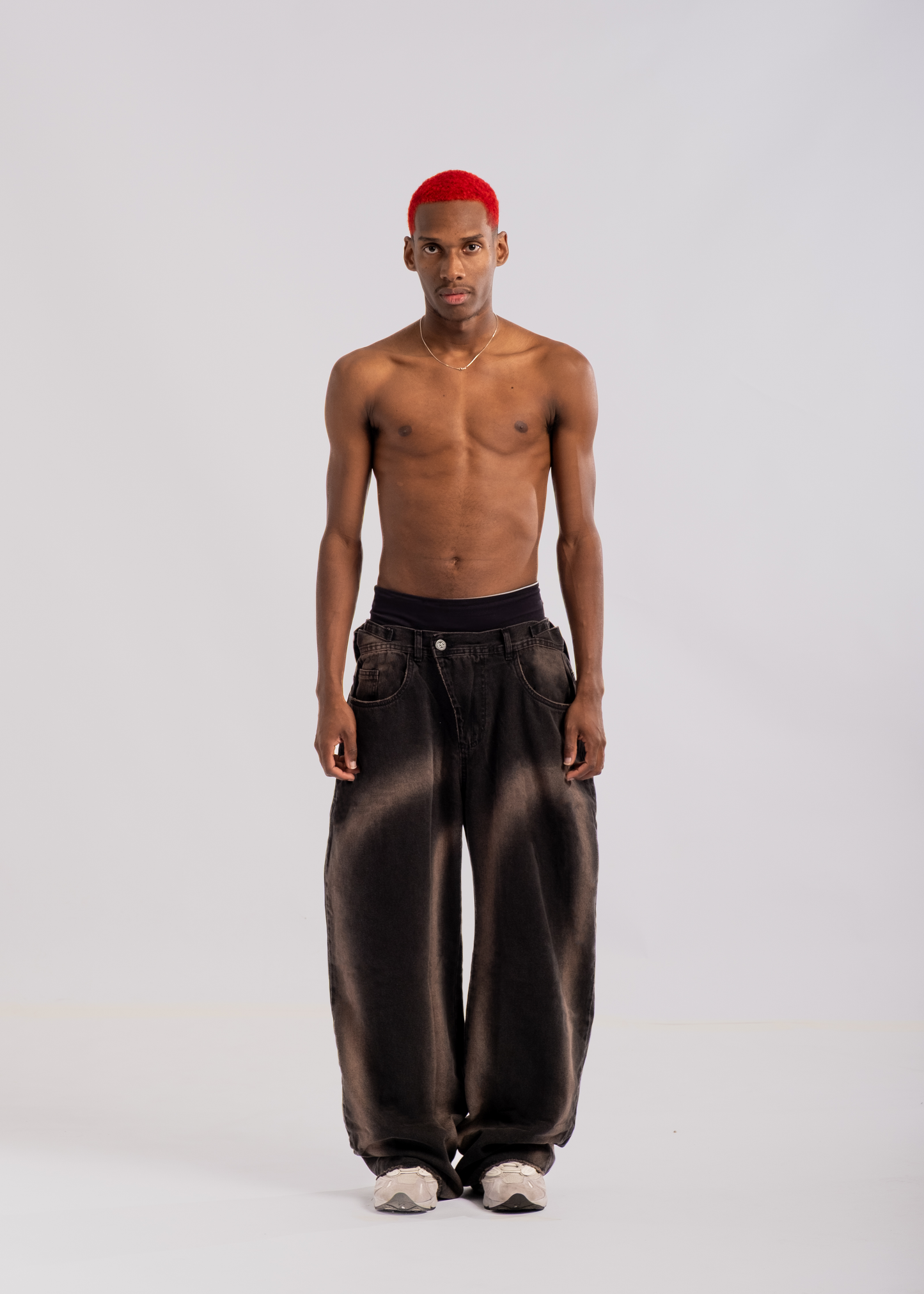 Oil Stains Denim Trousers