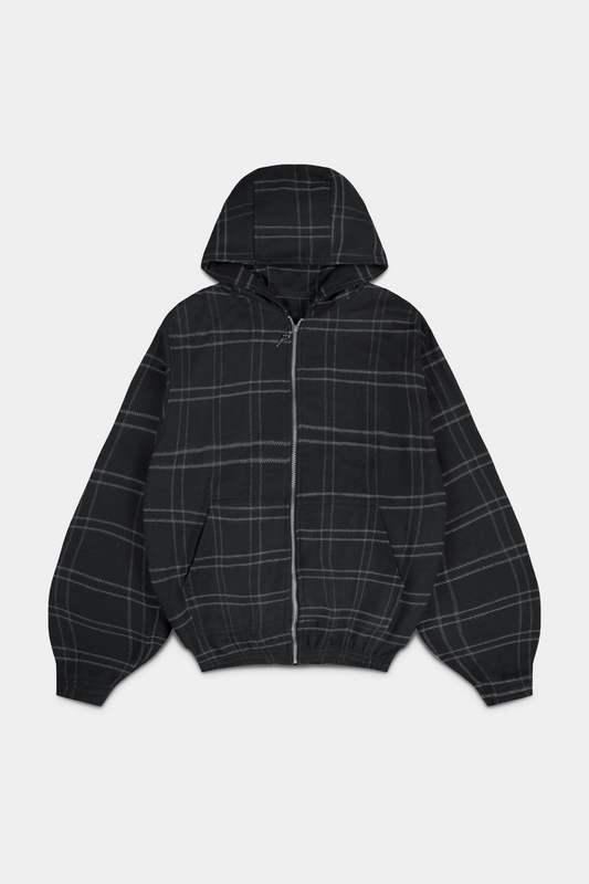 Moletom Joker Xadrez Hoodie deitado, lado de tras em xadrez preto