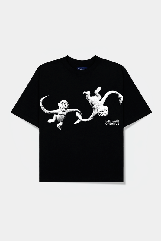Macacos Ciranda Black Tee