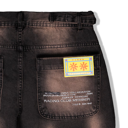 Oil Stains Denim Trousers