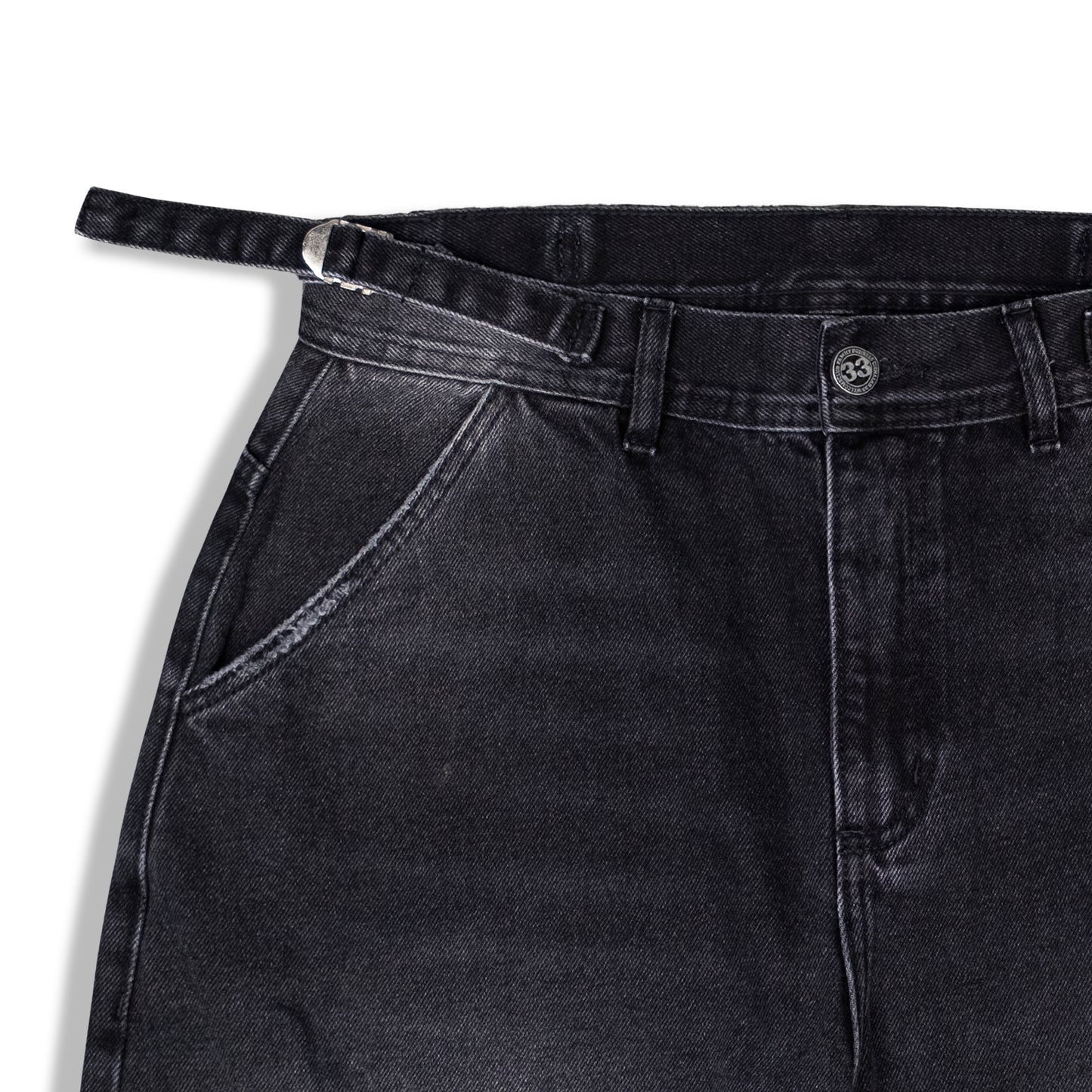Racer Denim Long Shorts