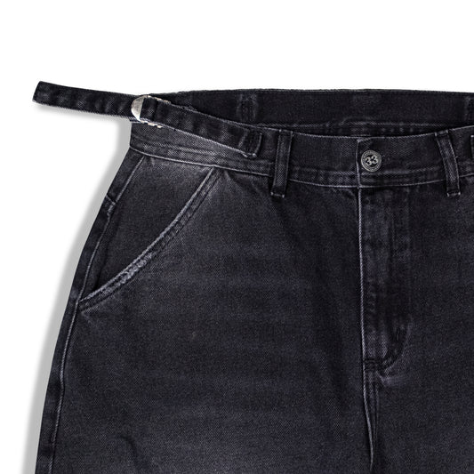 Racer Denim Long Shorts