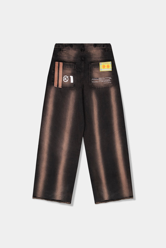 Oil Stains Denim Trousers