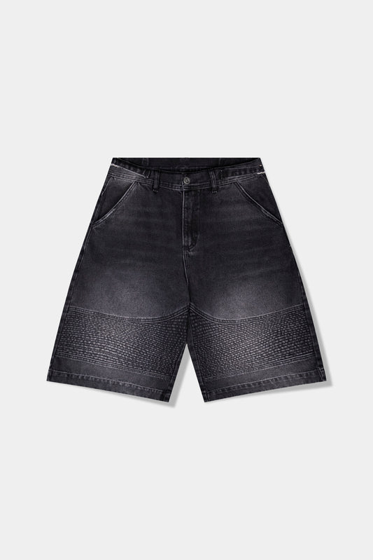 Racer Denim Long Shorts