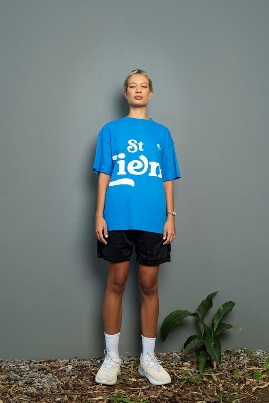 Gigantic Logo Blue Heavy Tee