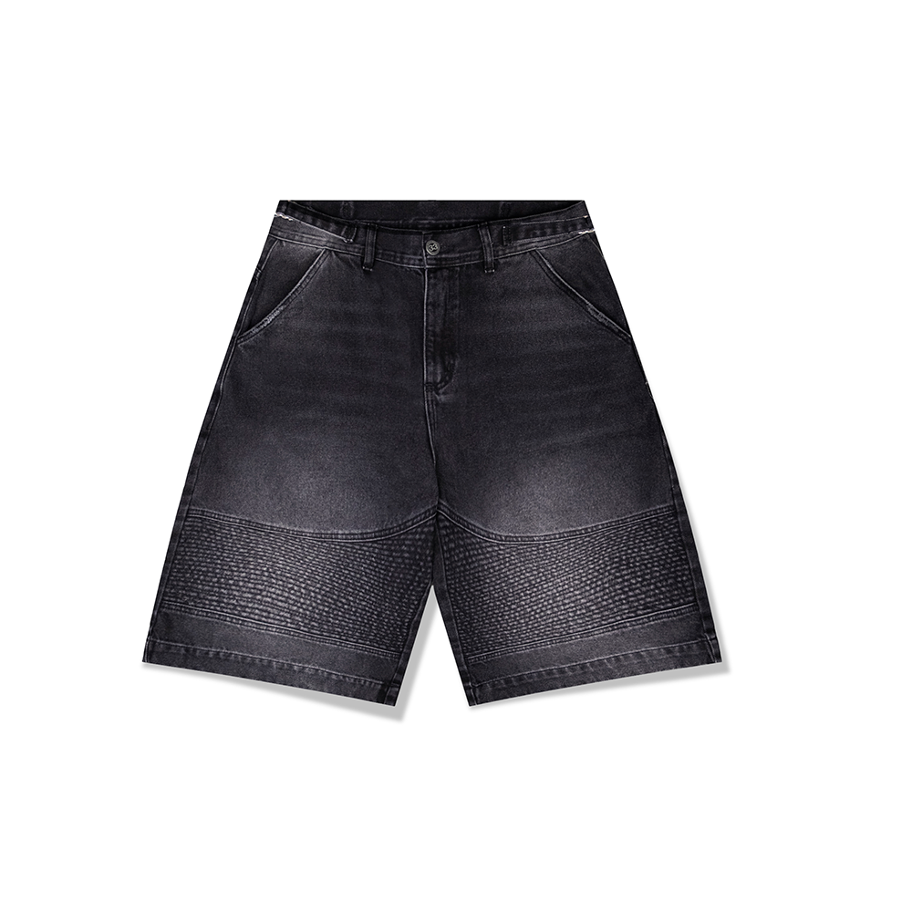 Racer Denim Long Shorts