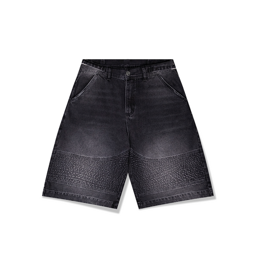 Racer Denim Long Shorts